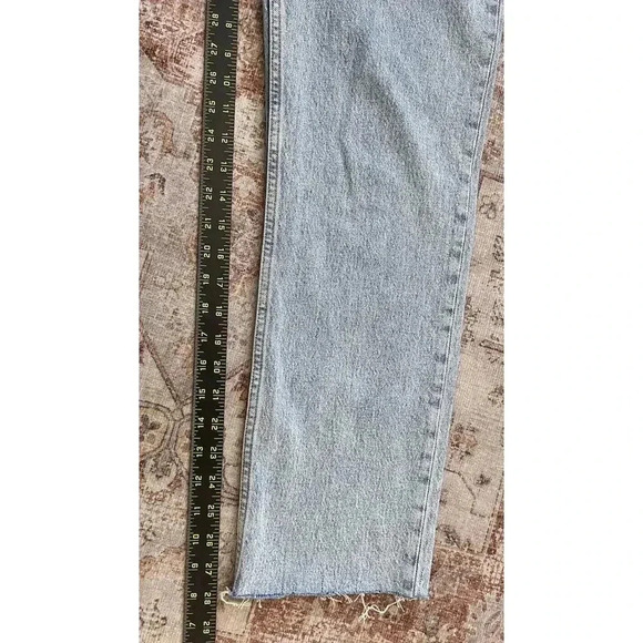 Abercrombie & Fitch The 90s Straight Ultra High Rise Criss Cross Jeans 25 0R - Picture 8 of 10